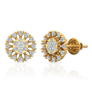 Stunning Floral 18K Diamond Studs for Exclusive Look