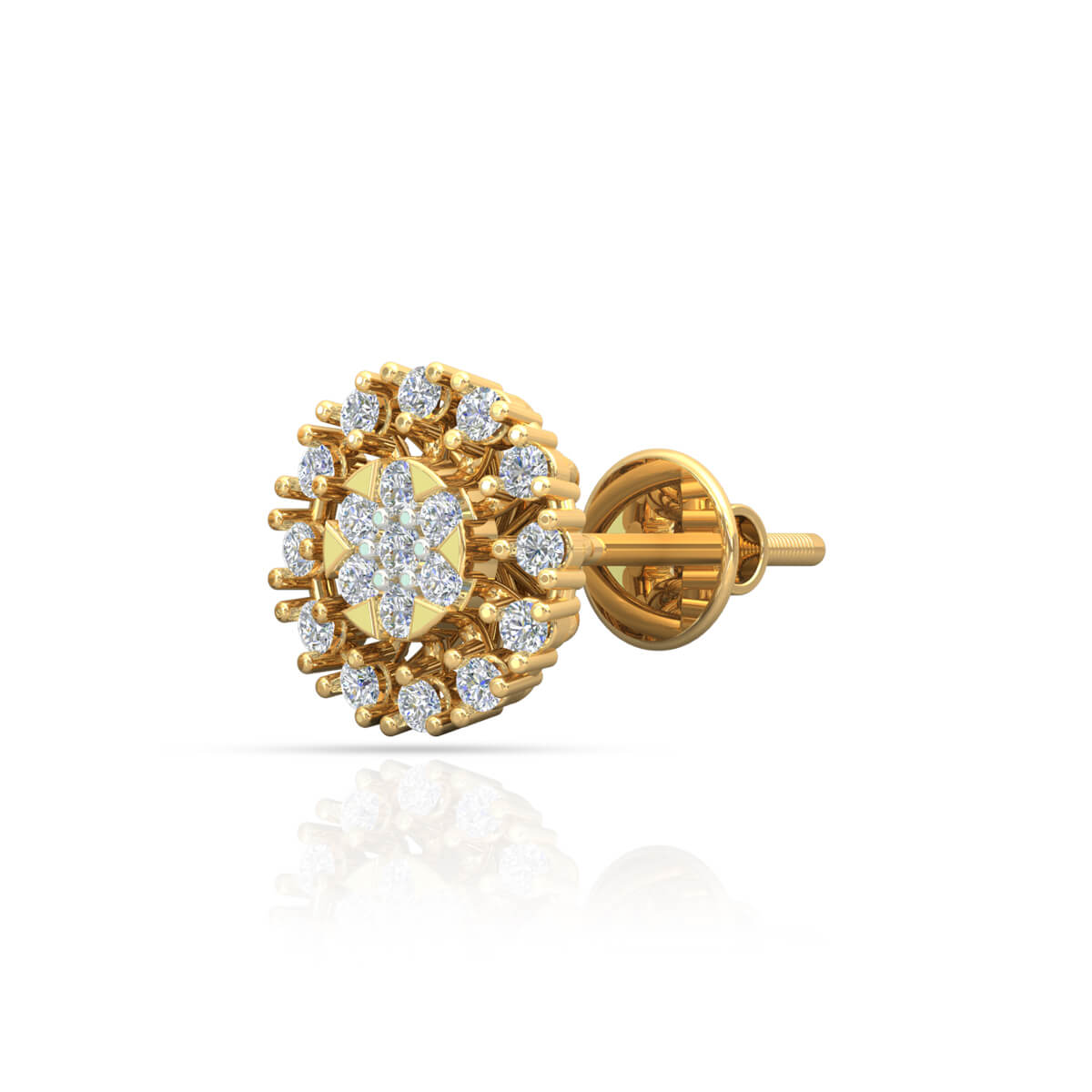 Stunning Floral 18K Diamond Studs for Exclusive Look