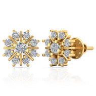 18K Dazzling Floral Studs for Exclusive Look