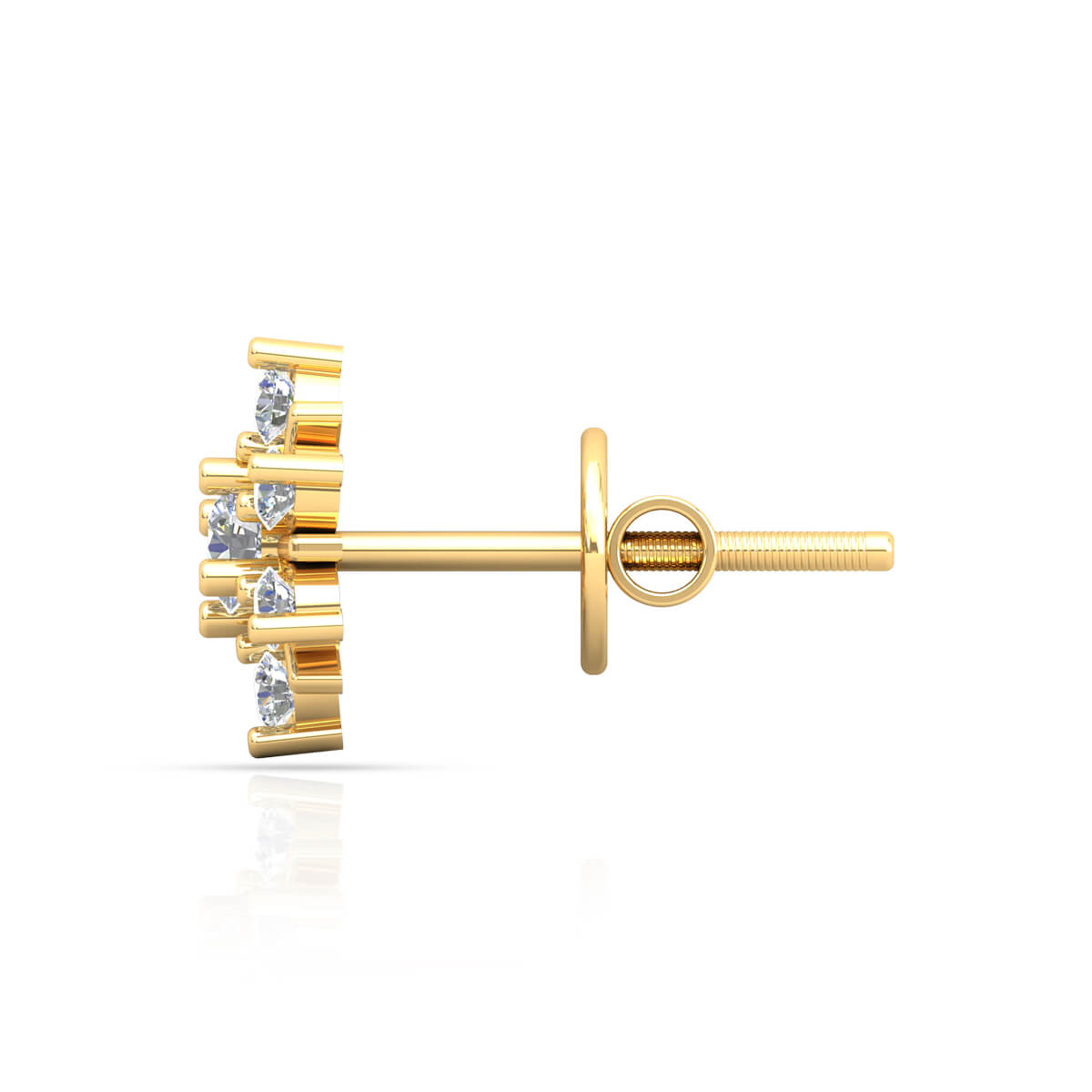 18K Dazzling Floral Studs for Exclusive Look