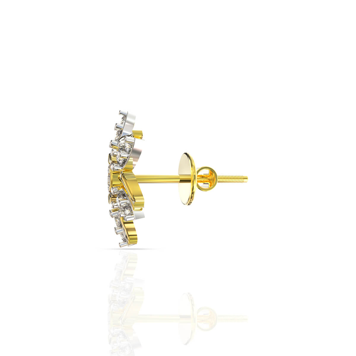 18K Shimmering Starlit Gold Studs