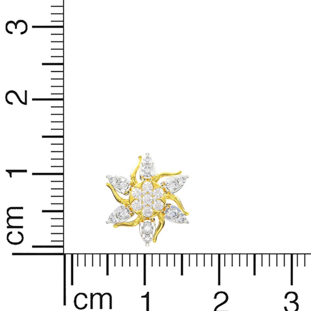 18K Shimmering Starlit Gold Studs