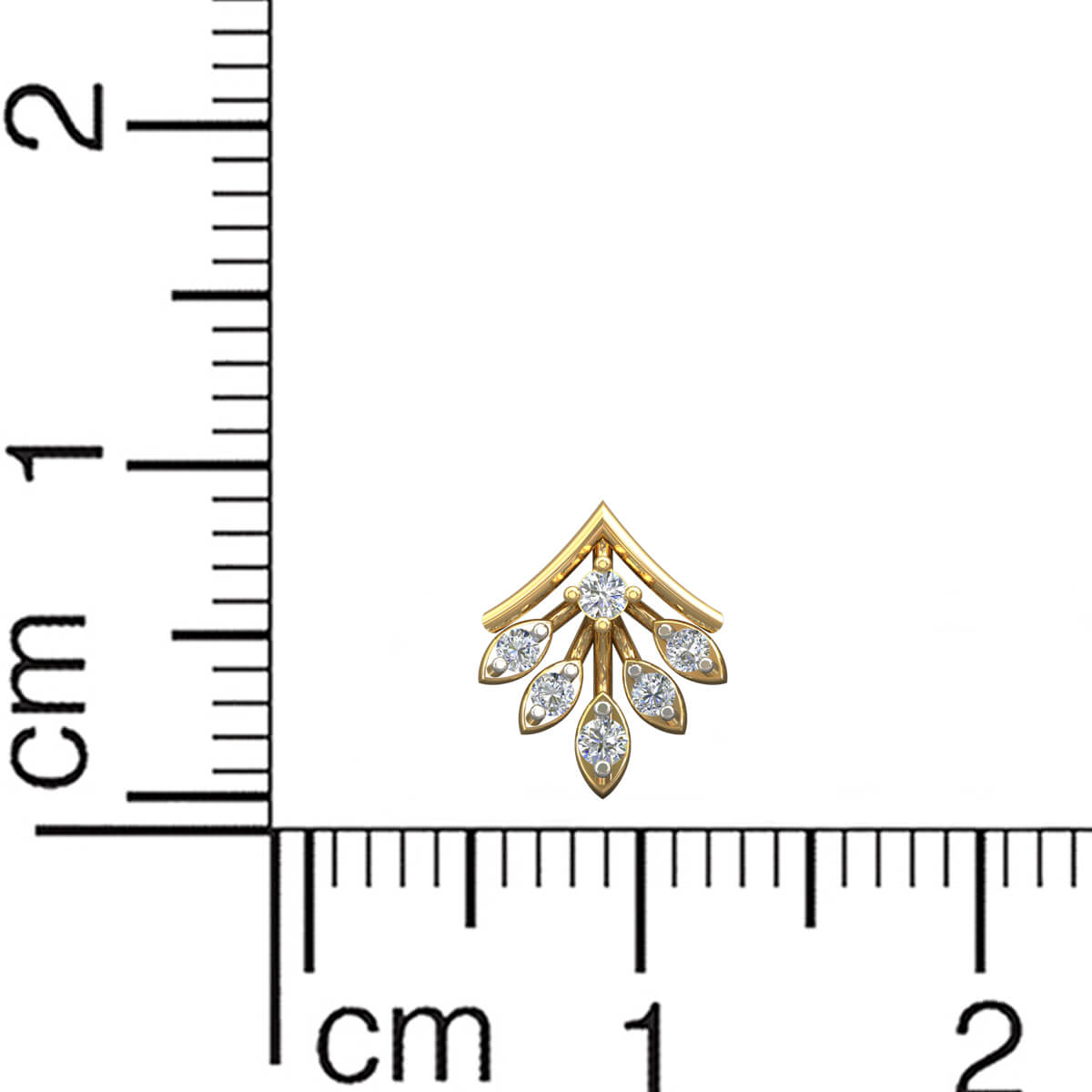 Delicate Petal Motif 18K Gold Studs