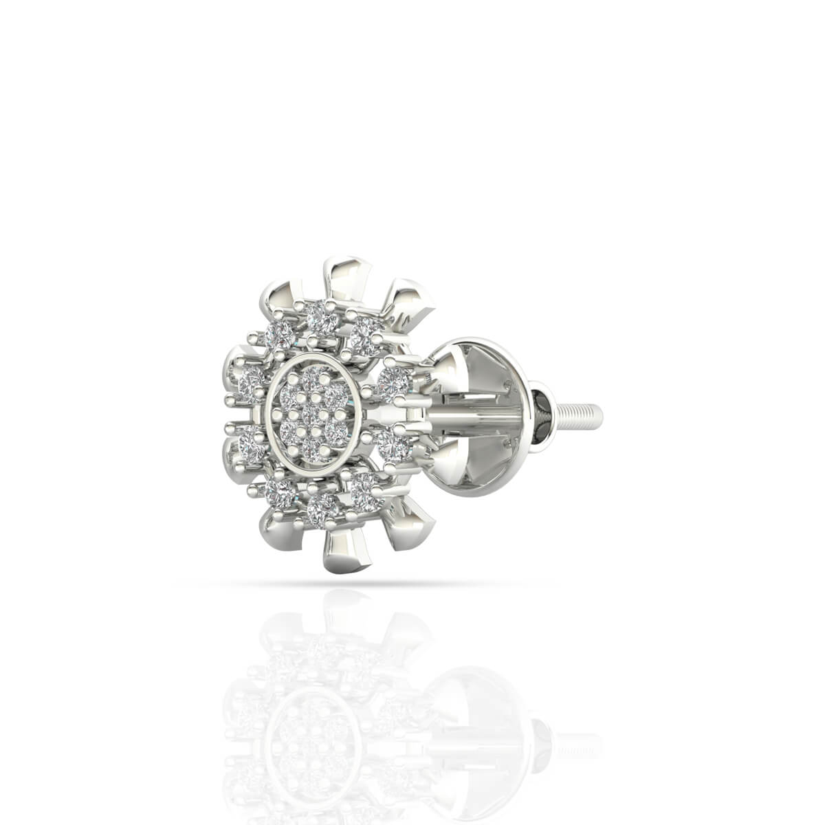 Snowflake Elegance 18K Studs