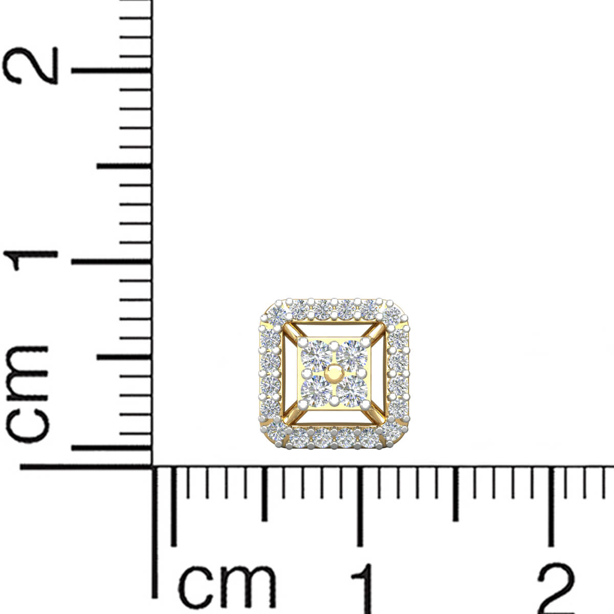 Gleaming Box 18K Diamond Studs for Bold Look