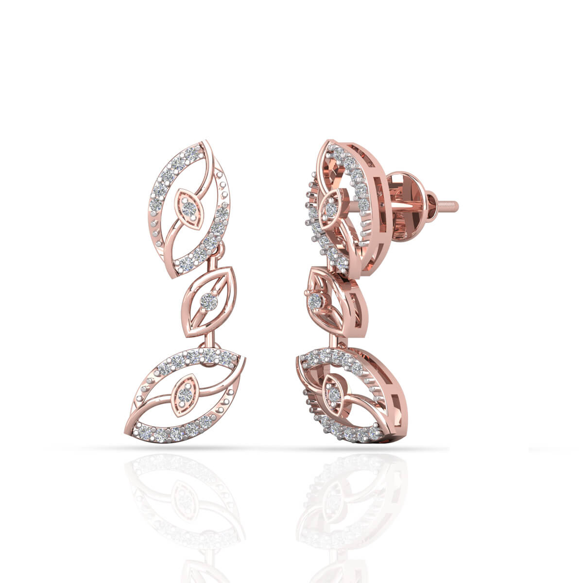 Enigmatic Radiant Gold Danglers 18K