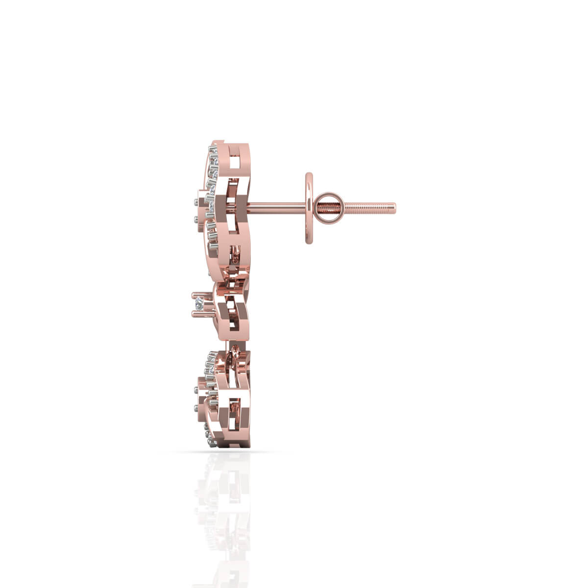 Enigmatic Radiant Gold Danglers 18K