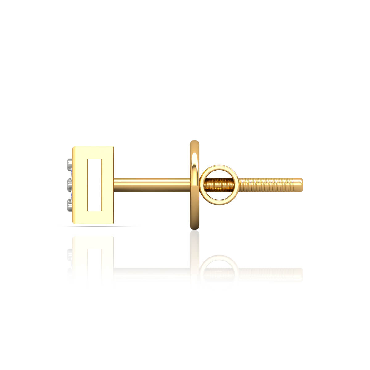 Elegant Gleam 18K Diamond Stud Earrings