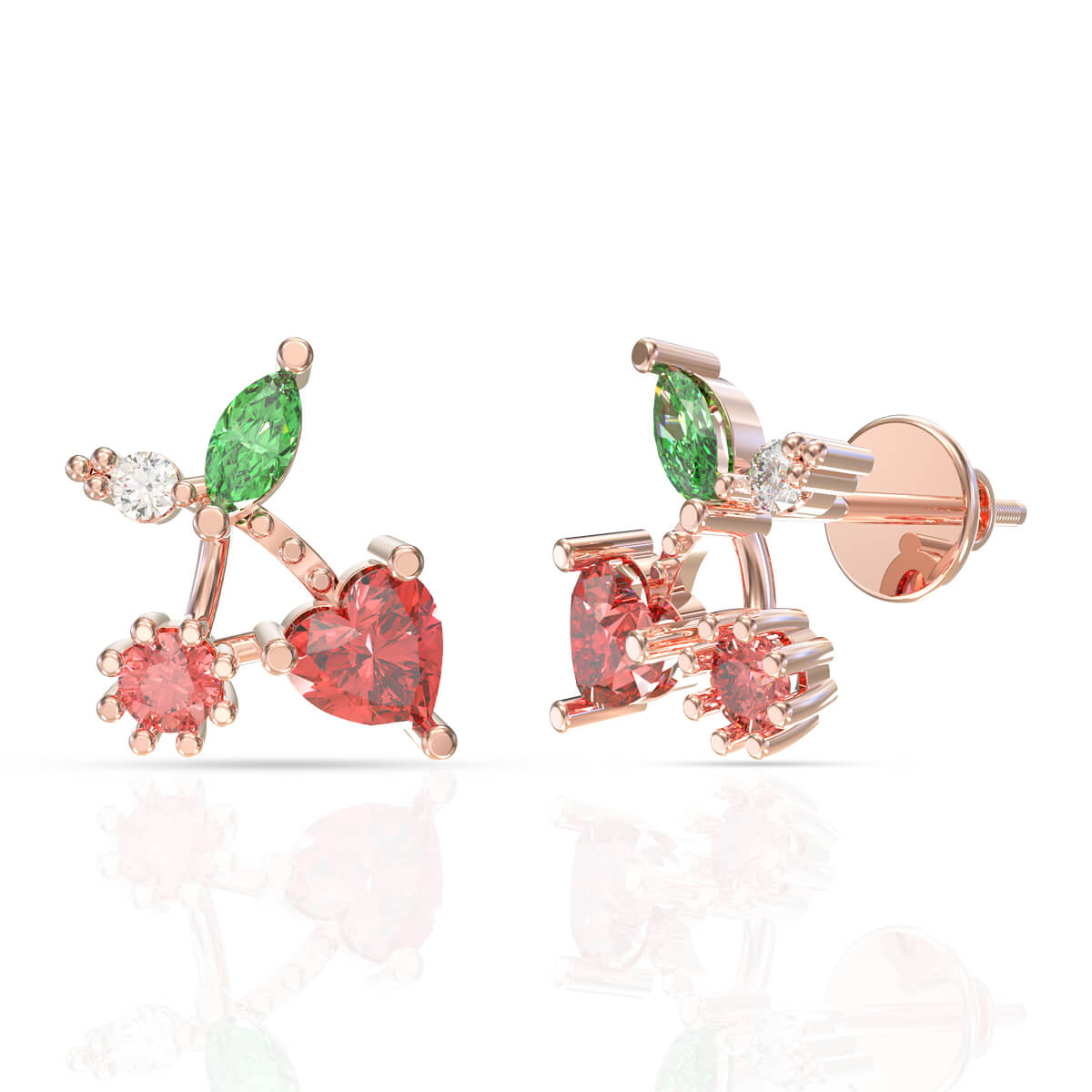 Chic 18K Diamond Studs for Sleek Stylish