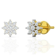 Captivating Blossom 18K Diamond Studs for Everyday Wear