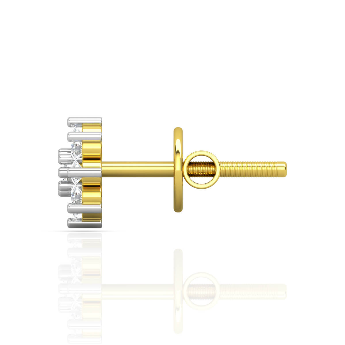 Captivating Blossom 18K Diamond Studs for Everyday Wear
