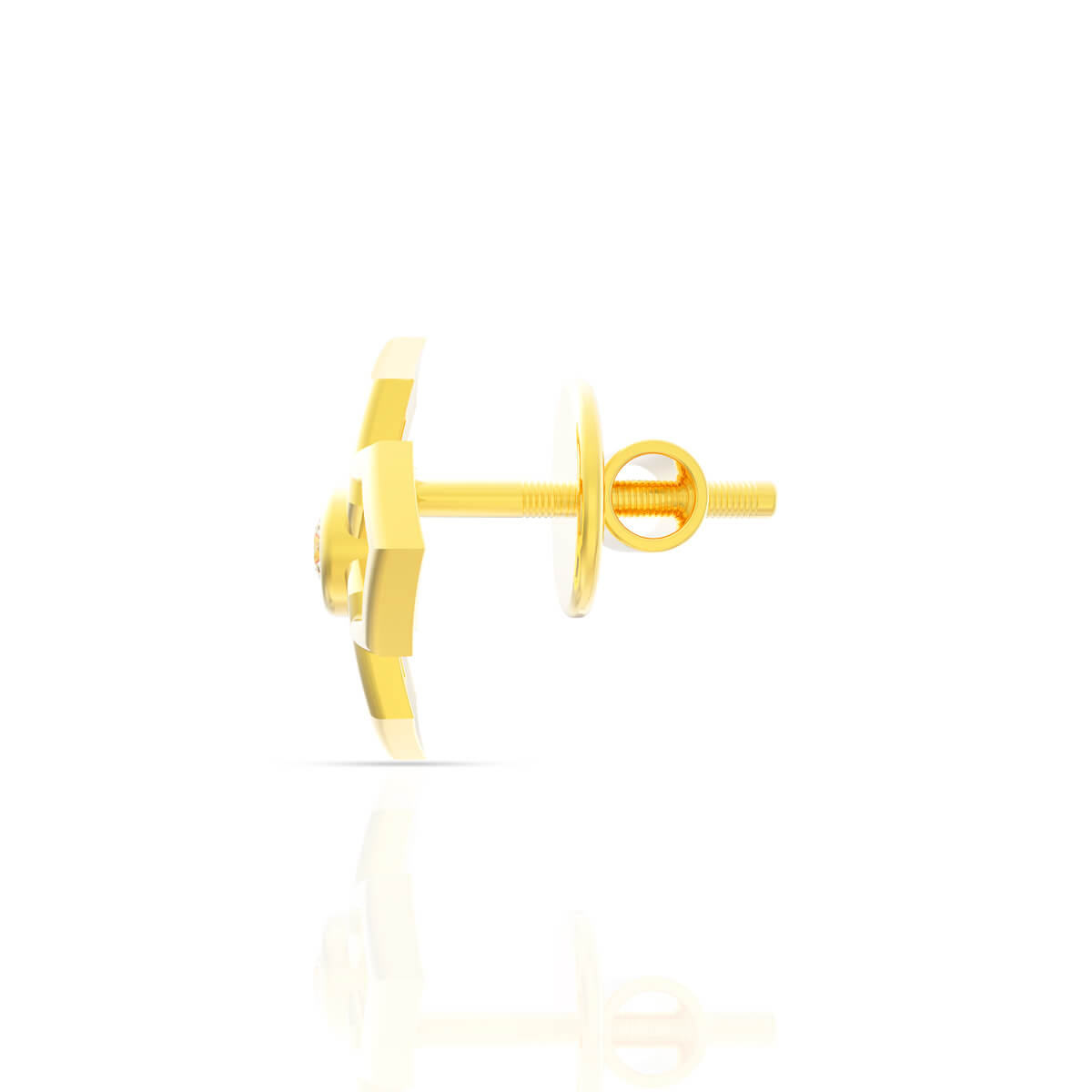 Delicate Petal Glow Gold Studs for Women