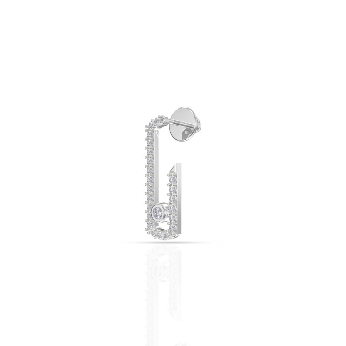 Sleek and Slender 18K Diamond Studs