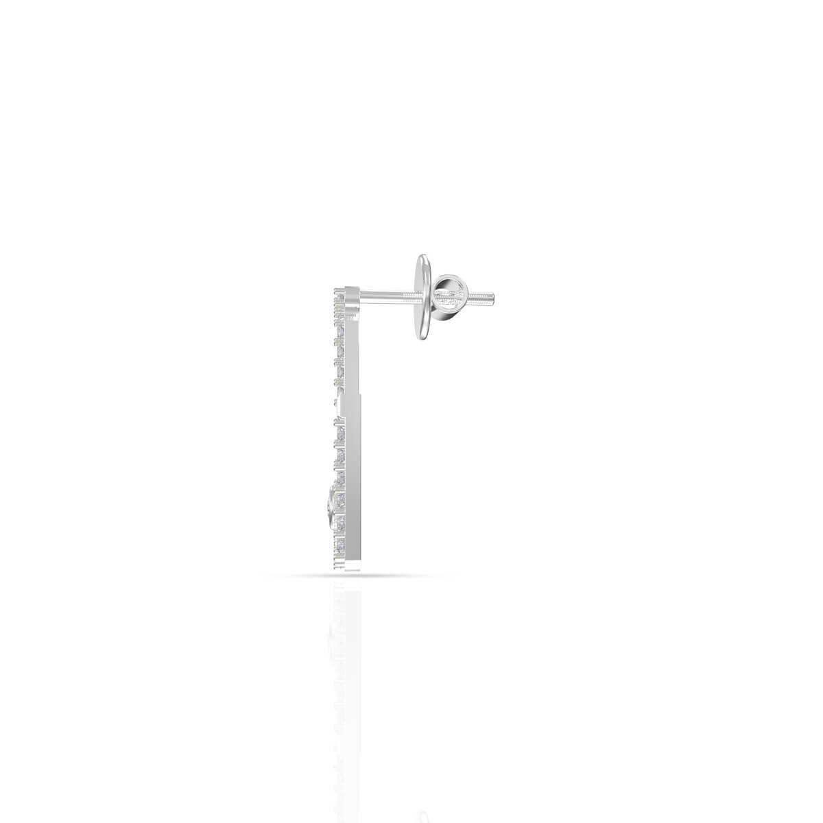 Sleek and Slender 18K Diamond Studs