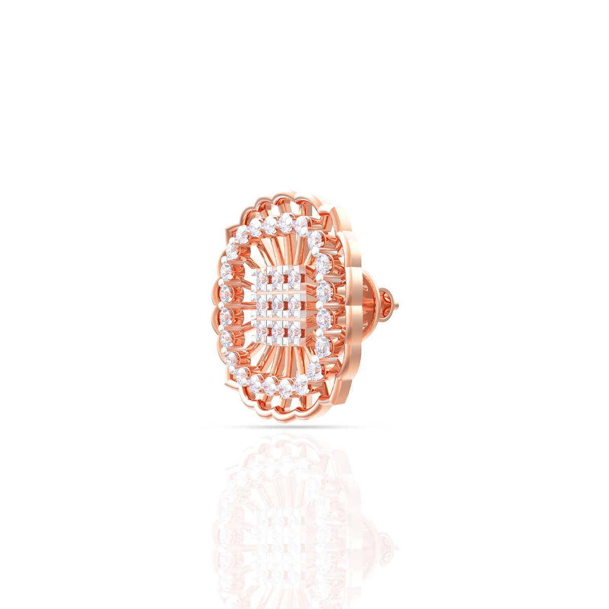 Delicate Square Flora Studs for Soft Glow 18K