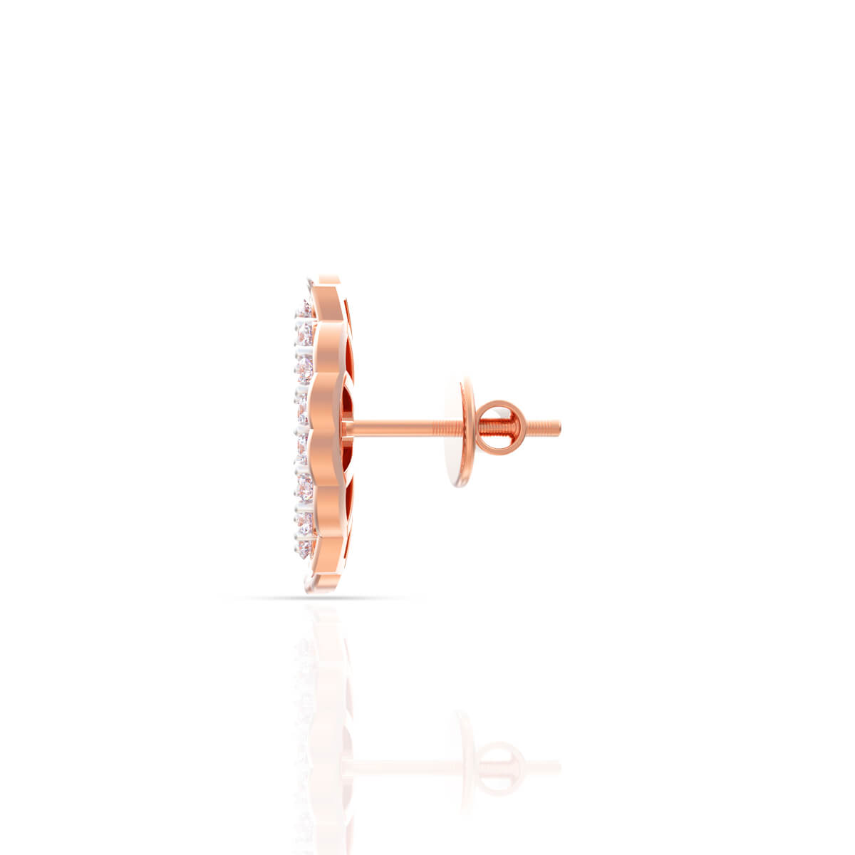 Delicate Square Flora Studs for Soft Glow 18K