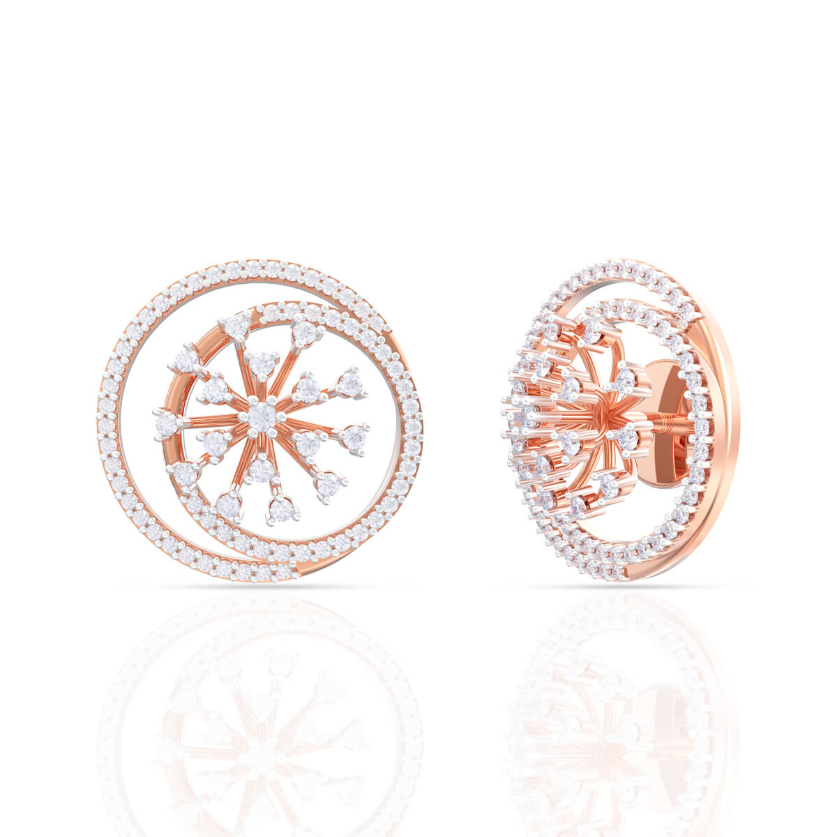 Contemporary Elegance Studs for Daily Shine 18K