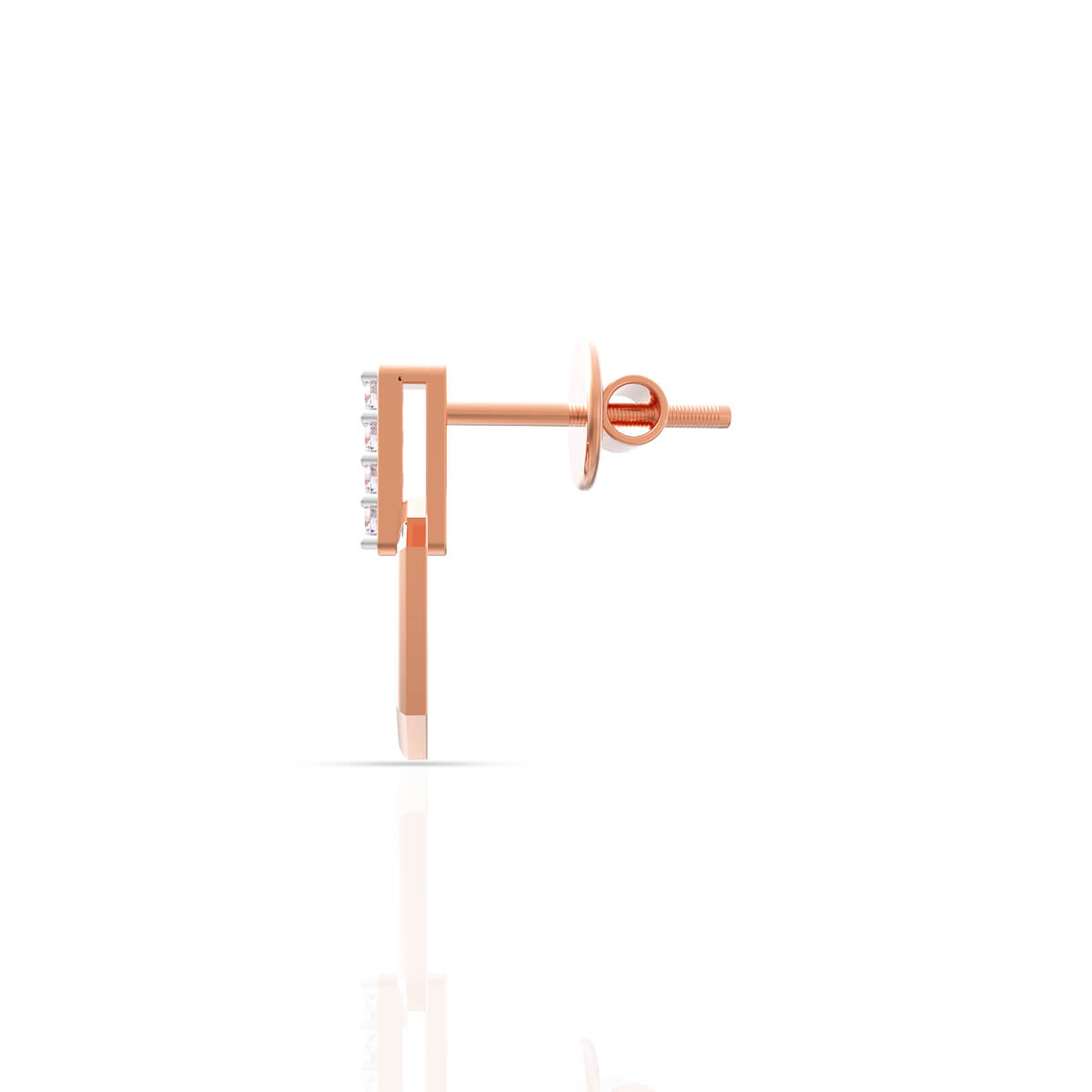 Minimalist Hexa Charm Studs 18K