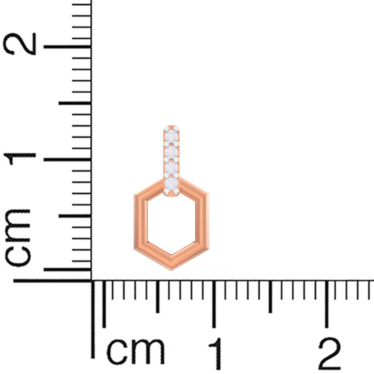 Minimalist Hexa Charm Studs 18K