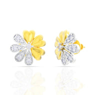 Minimalist Floret 18K Diamond Studs for Everyday Charm