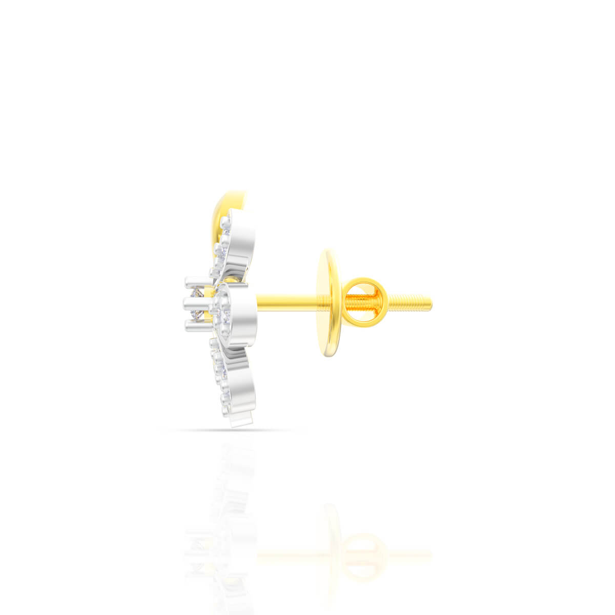 Minimalist Floret 18K Diamond Studs for Everyday Charm