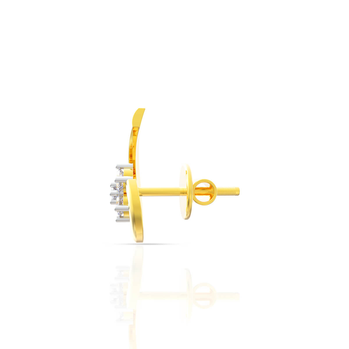 18K Star Studs with Cheerful Vibe