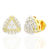Glorious Simplicity 18K Trigonal Studs