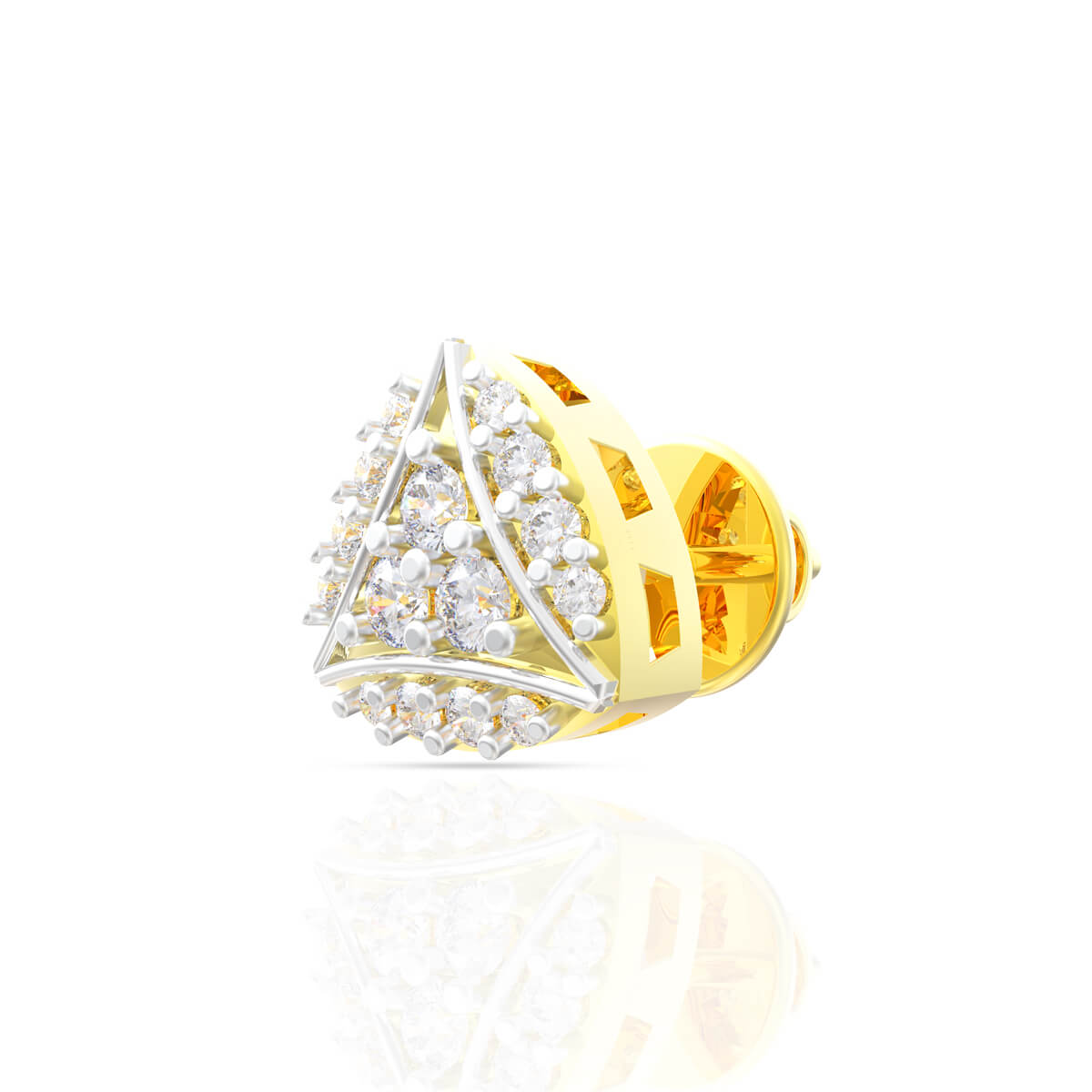 Glorious Simplicity 18K Trigonal Studs