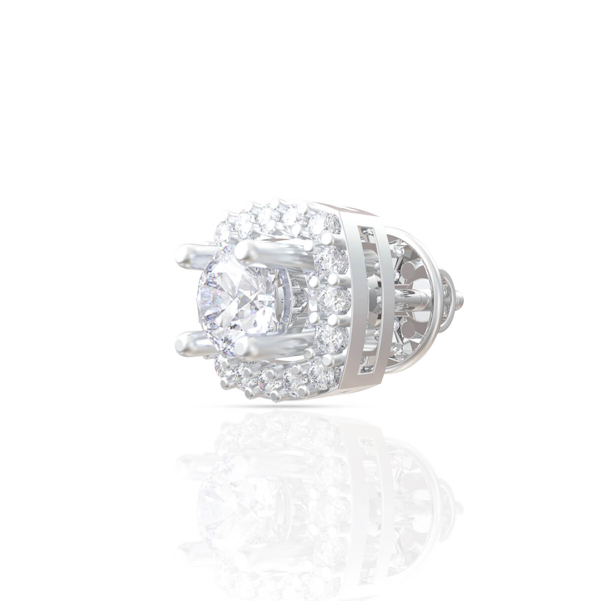 Delicately Crafted 18K Diamond Studs for Radiating Elegance