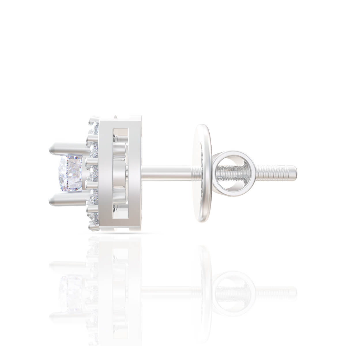 Delicately Crafted 18K Diamond Studs for Radiating Elegance