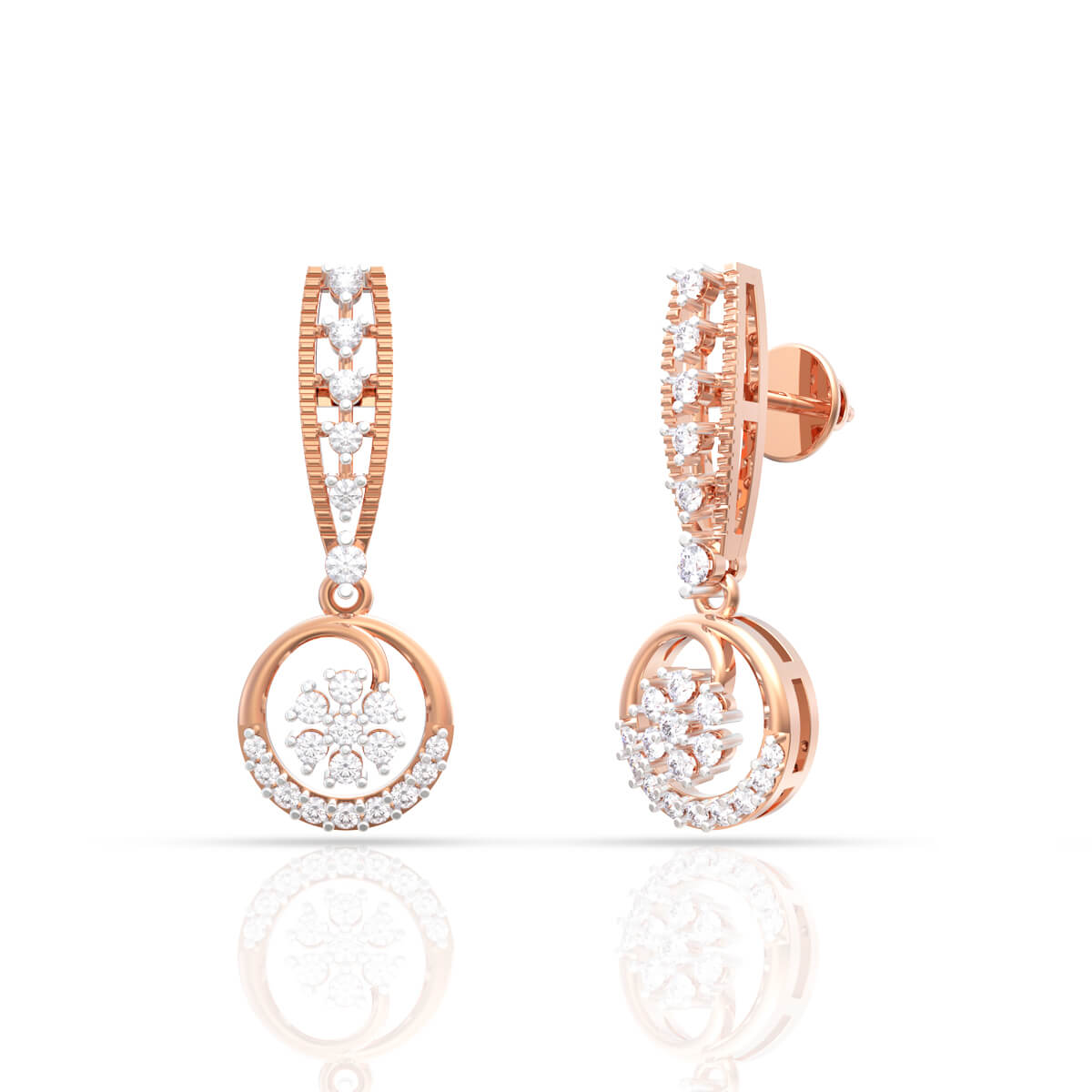 Shimmering Glow Diamond Danglers 18K