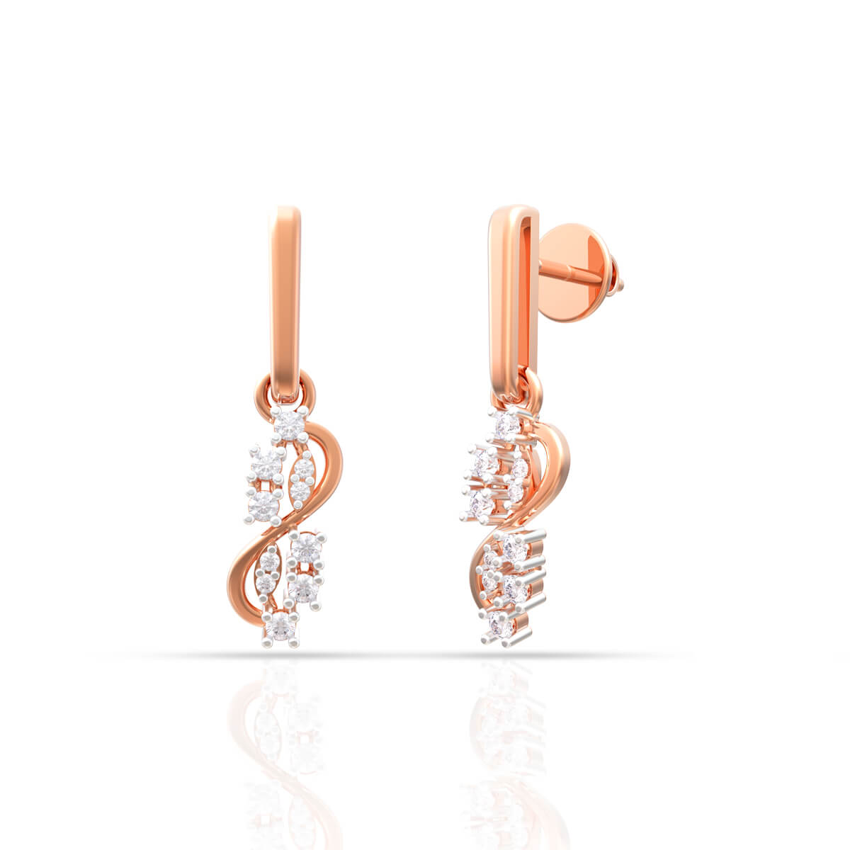 Slender 18K Rose Gold Studs for Daily Shine