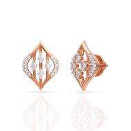 Shimmering Rose Gold Square Studs for Chic Statement