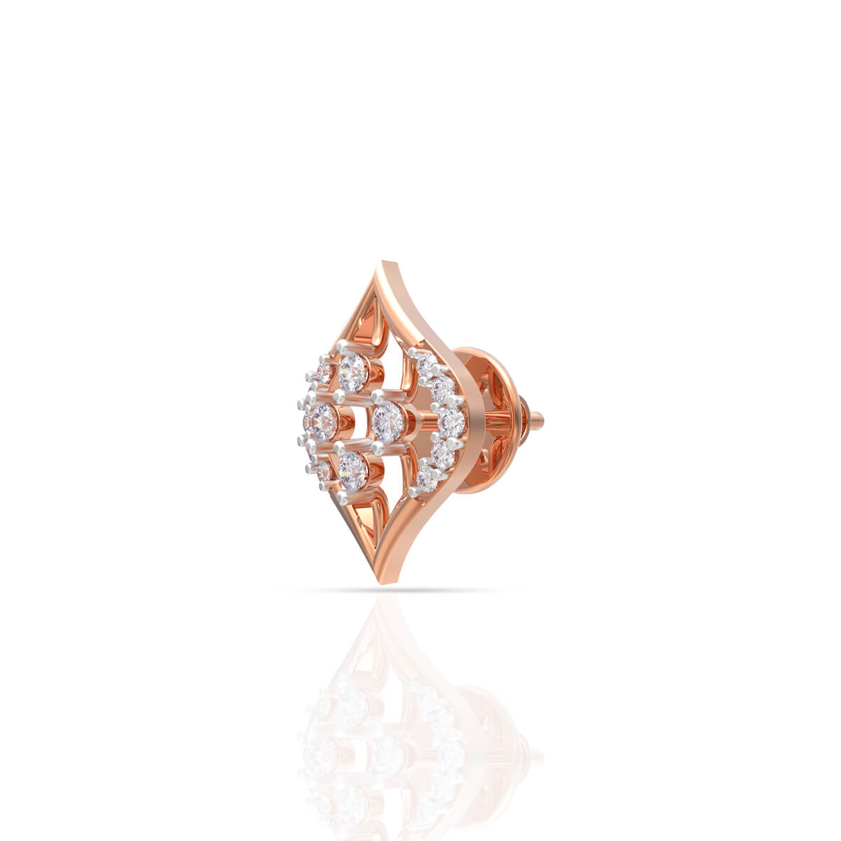 Shimmering Rose Gold Square Studs for Chic Statement
