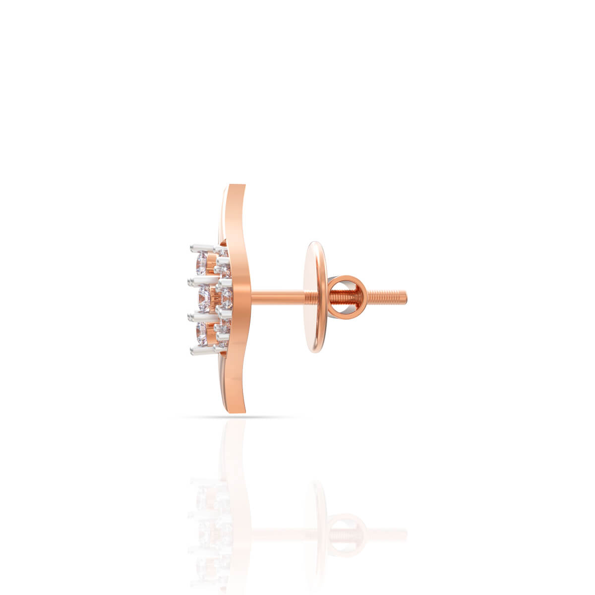 Shimmering Rose Gold Square Studs for Chic Statement