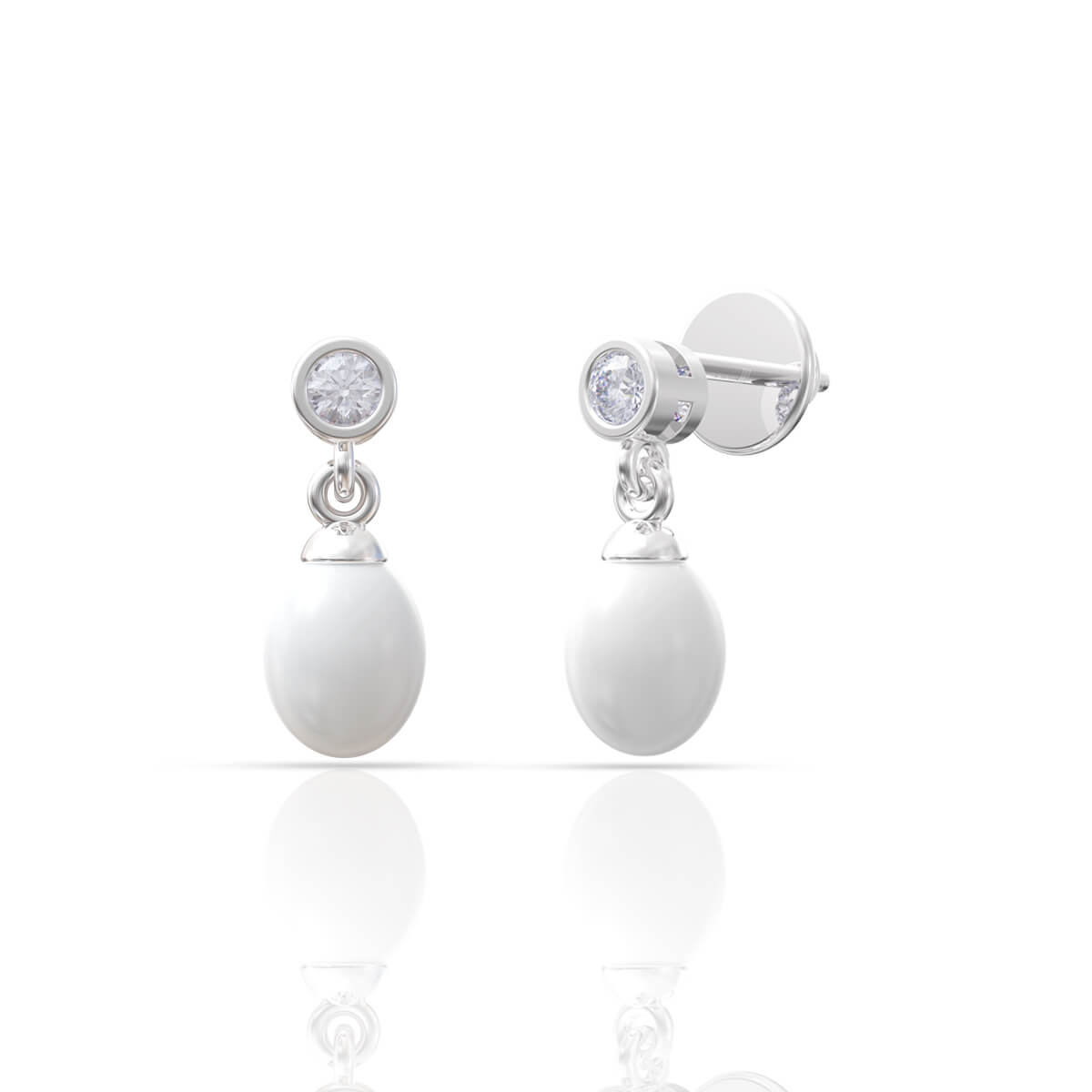 Sterling Oval Elegance Danglers 18K