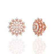 Intricately Crafted Daisy Motif 18K Diamond Studs
