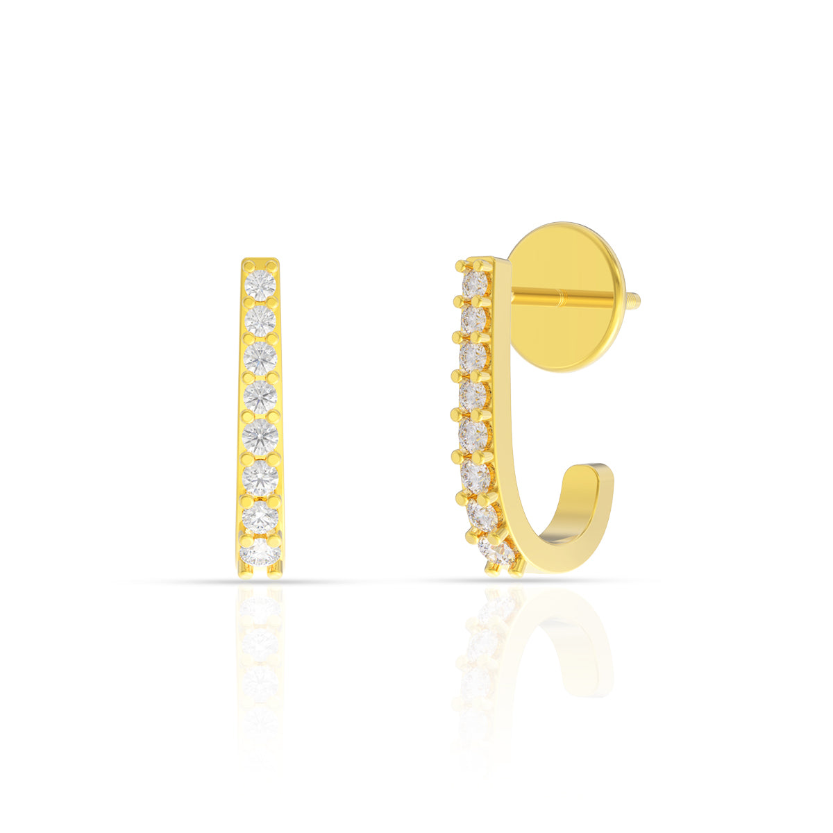Ritzy Glaze 18K Gold Hoops