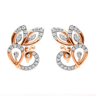 Peacock Majesty 18K Gold Stud