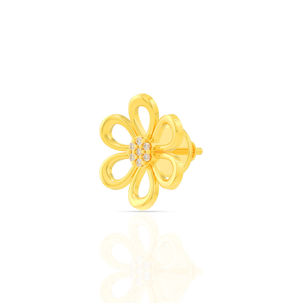 Flora Charm Gold Studs for Everyday Style 18K