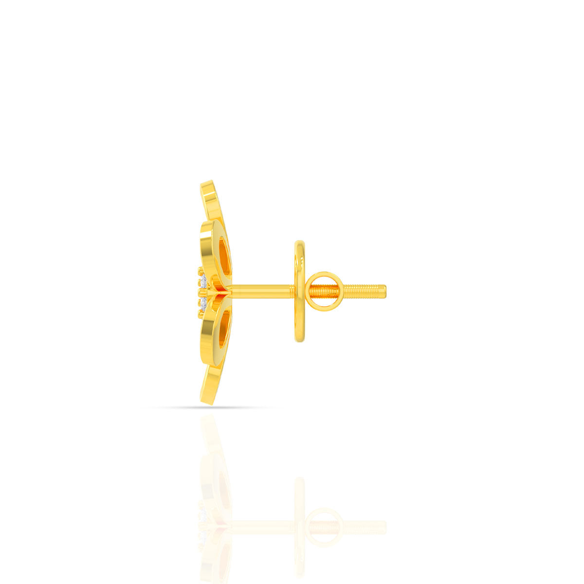 Flora Charm Gold Studs for Everyday Style 18K