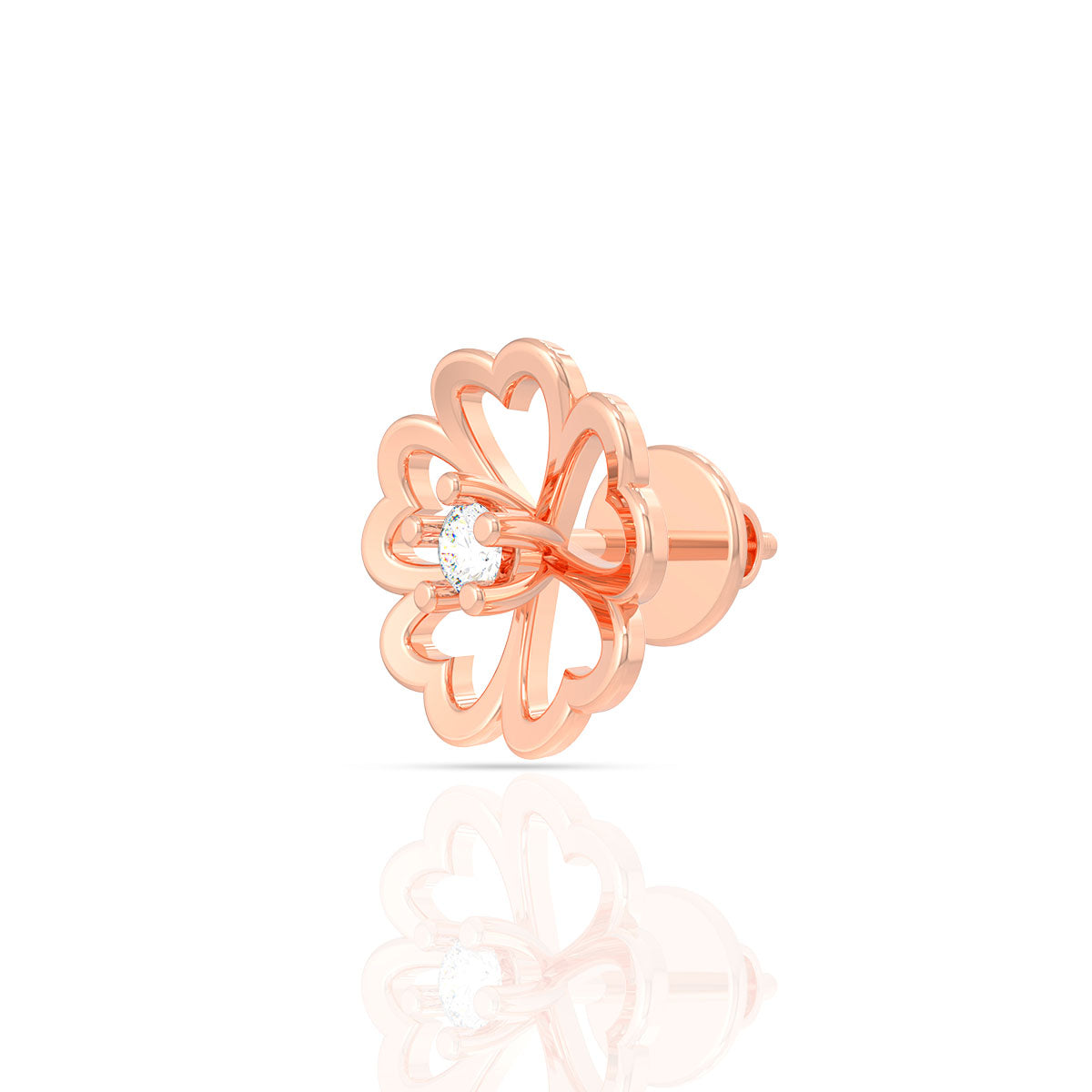 Daisy Charm Gold Studs for Everyday Style 18K