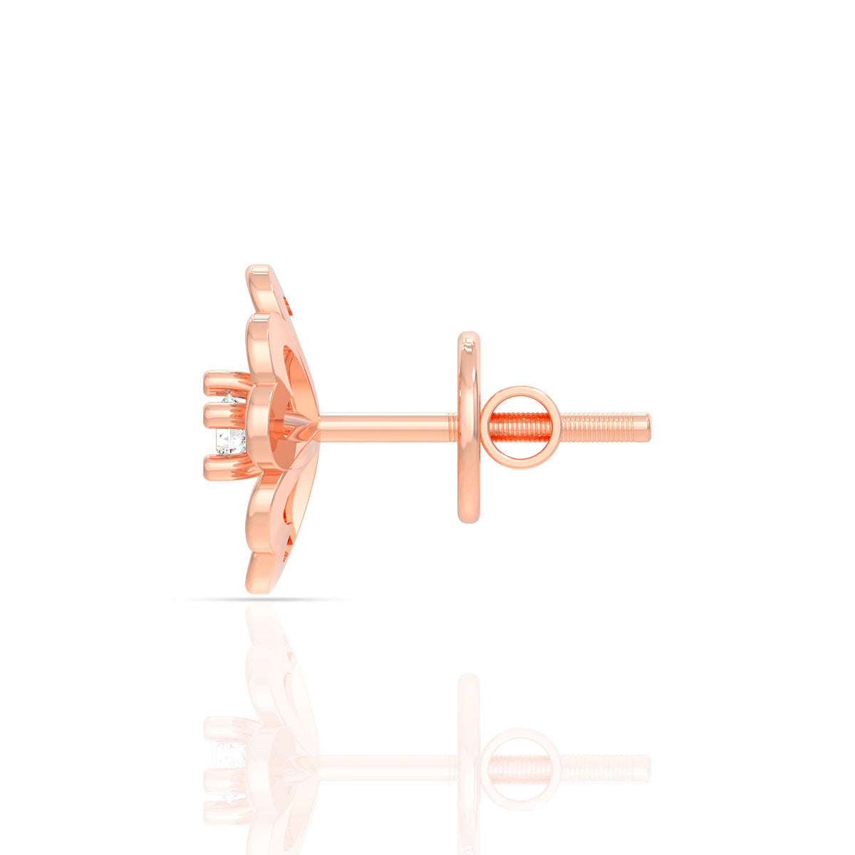 Daisy Charm Gold Studs for Everyday Style 18K