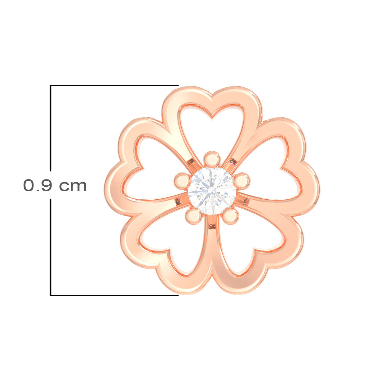 Daisy Charm Gold Studs for Everyday Style 18K