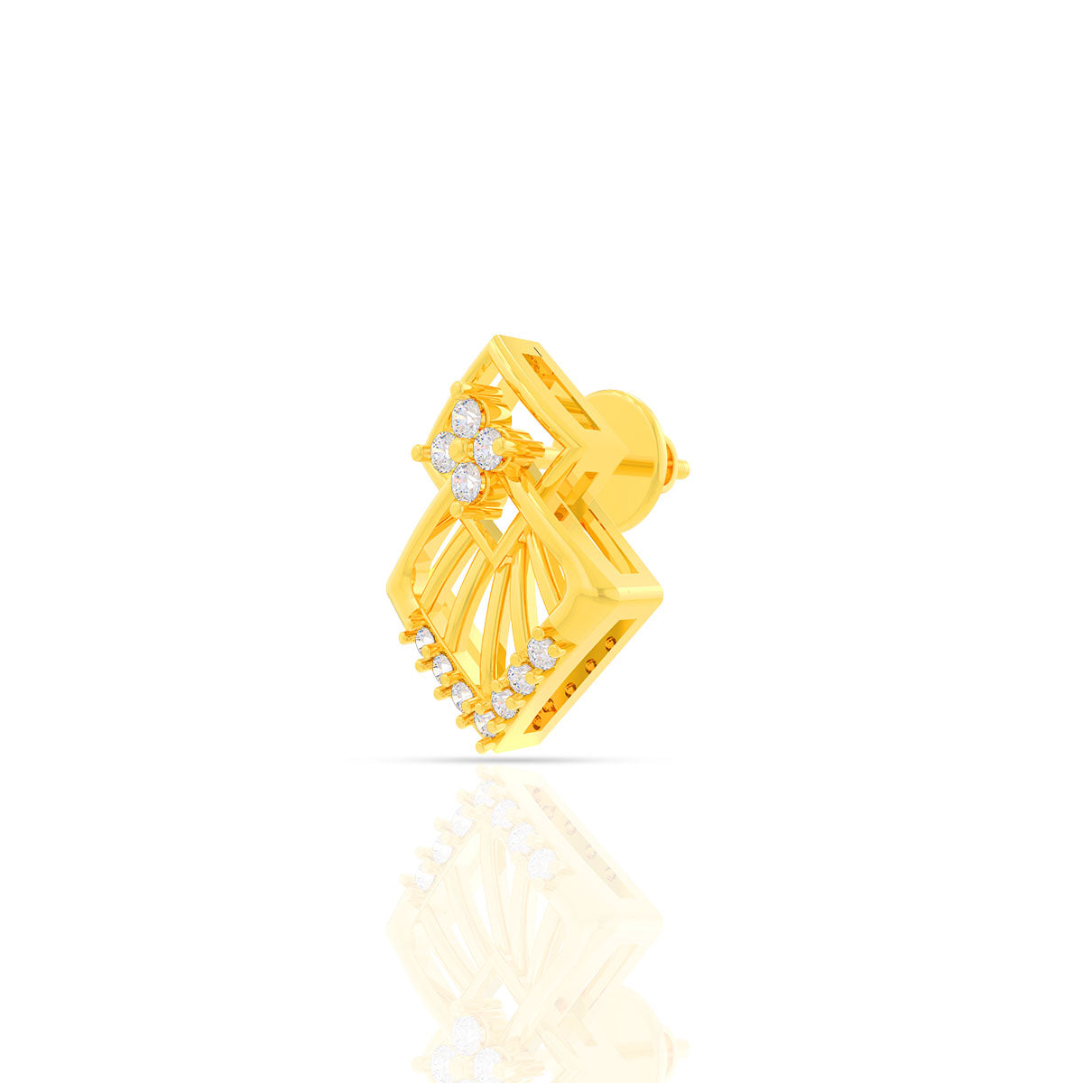 Modest Classy Bold Gold Studs 18K