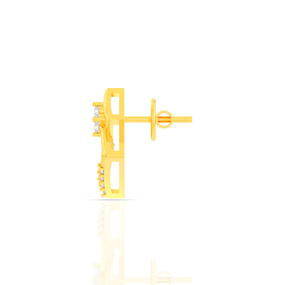 Modest Classy Bold Gold Studs 18K