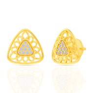 18K Triad Diamond Studs For Everyday Style