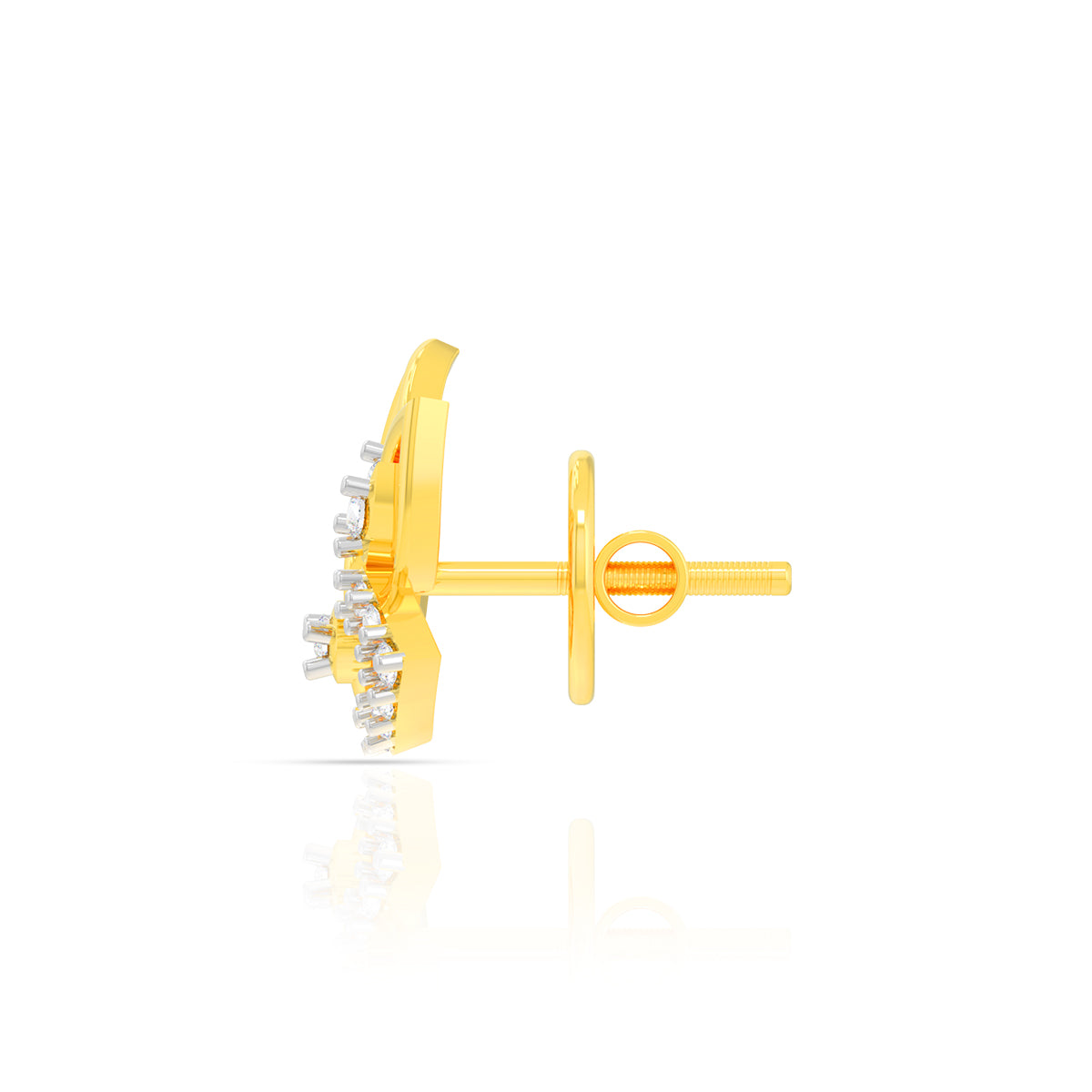 Shimmering Lotus 18K Diamond Studs
