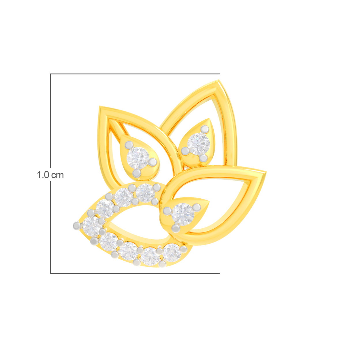 Shimmering Lotus 18K Diamond Studs