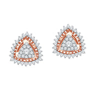 18K Effortlessly Modern Trigonal Gold Studs